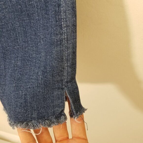MOTHER Rascal Ankle Snippet Stretch Jeans Blue Size 24 - Picture 5 of 10